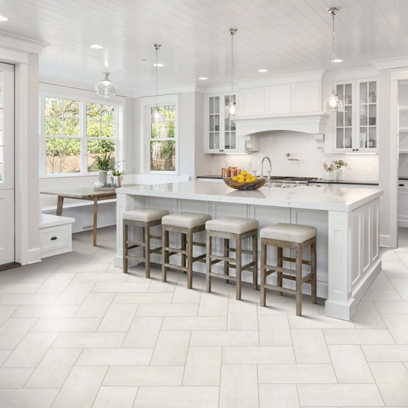 K & K Floors, Inc. providing tile flooring solutions in Platteville, WI - Sinova - White Canvas