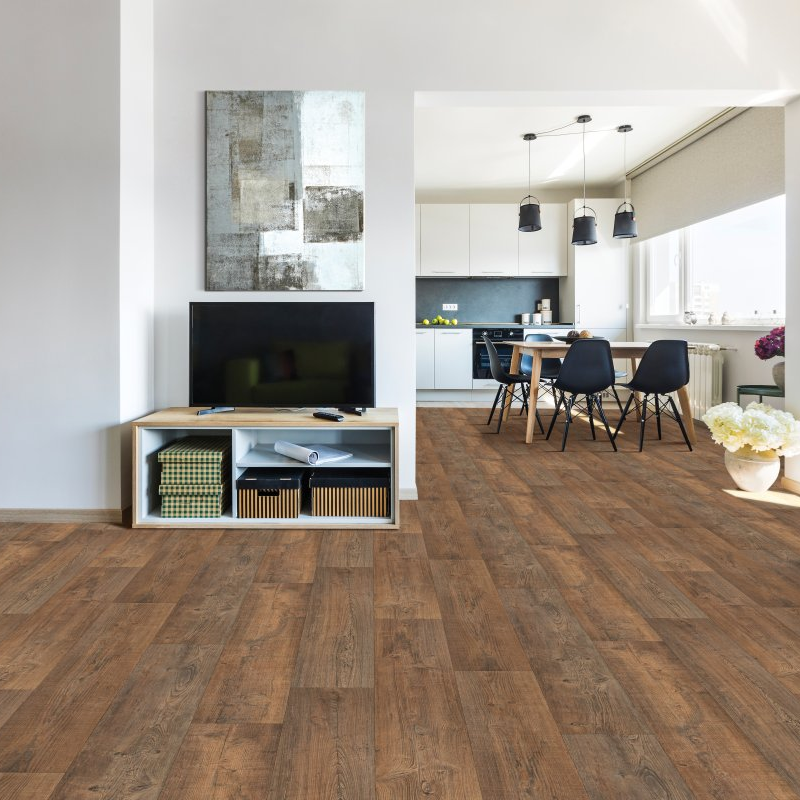K & K Floors, Inc. providing pet-friendly waterproof vinyl flooring in Platteville, WI - Titan Umber